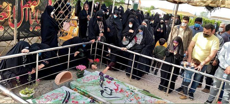 آیین اربعین تدفین شهدای گمنام در دانشگاه آزاد اسلامی واحد آیت اله آملی