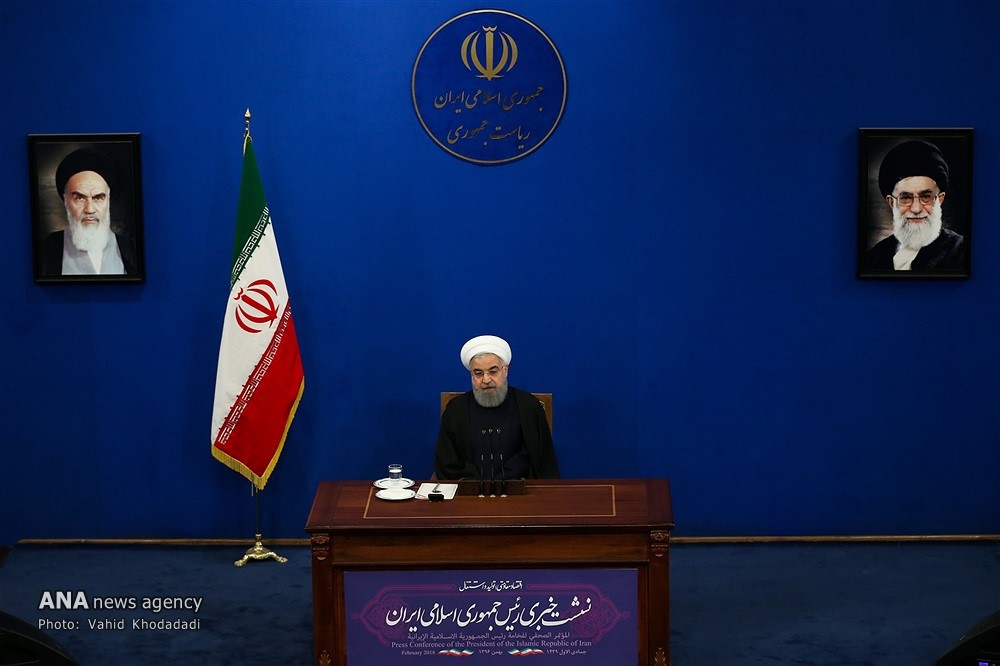 نشست خبری حسن روحانی رئیس جمهور ایران