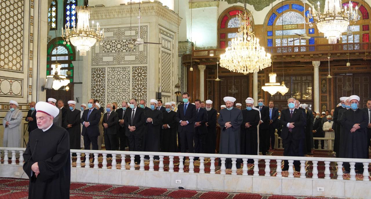 بشار اسد نماز عید فطر