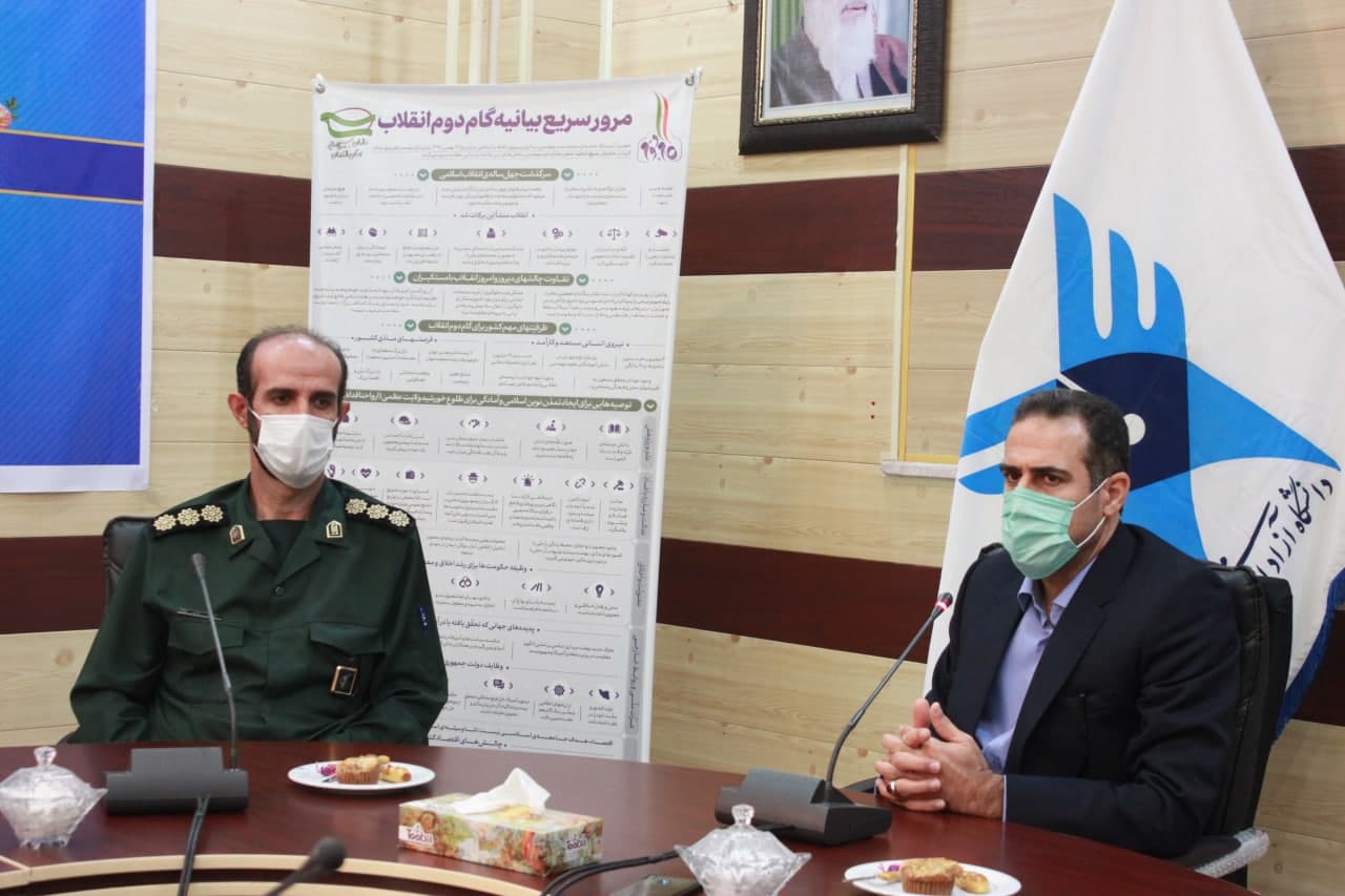 رضا فرصتی جویباری سرپرست دانشگاه آزاد اسلامی واحد جویبار در دیدار با مهرداد بابایی فرمانده سپاه شهرستان جویبار