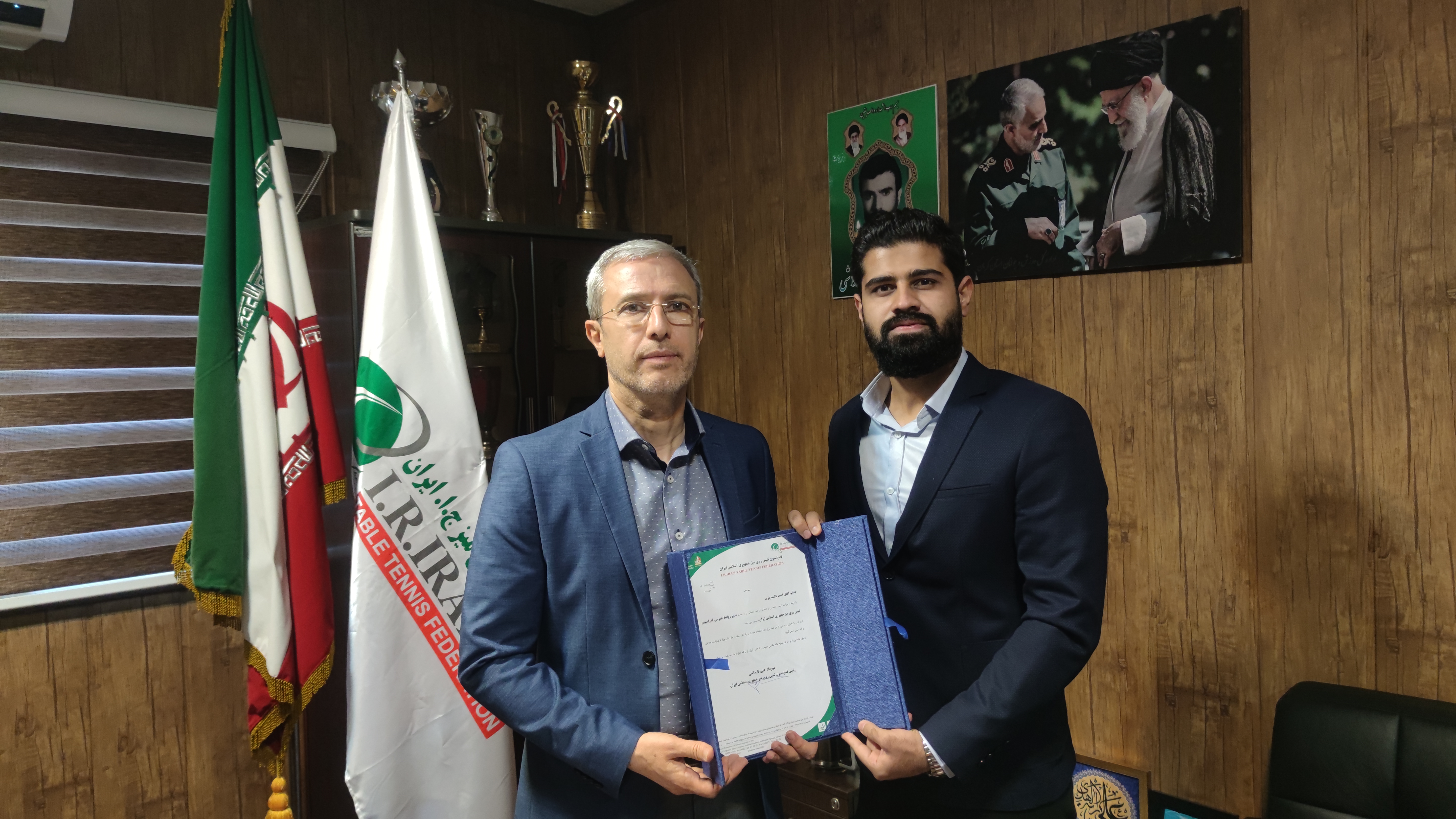 امید باشت باوی مهرداد علی قارداشی فدراسیون تنیس روی میز