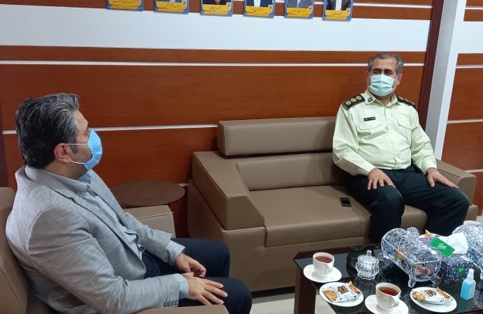 حامد برجسته در دیدار فرمانده نیروی انتظامی شهرستان آمل
