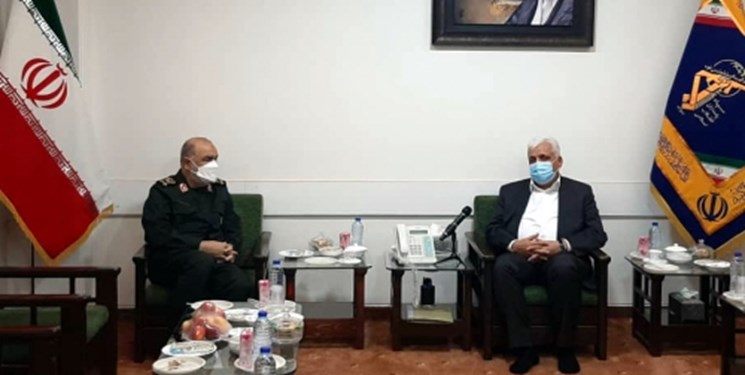 سردار سلامی و فرمانده حشد الشعبی