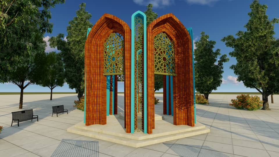 آیین کلنگزنی یادمان شهدای گمنام واحد آیتالله آملی