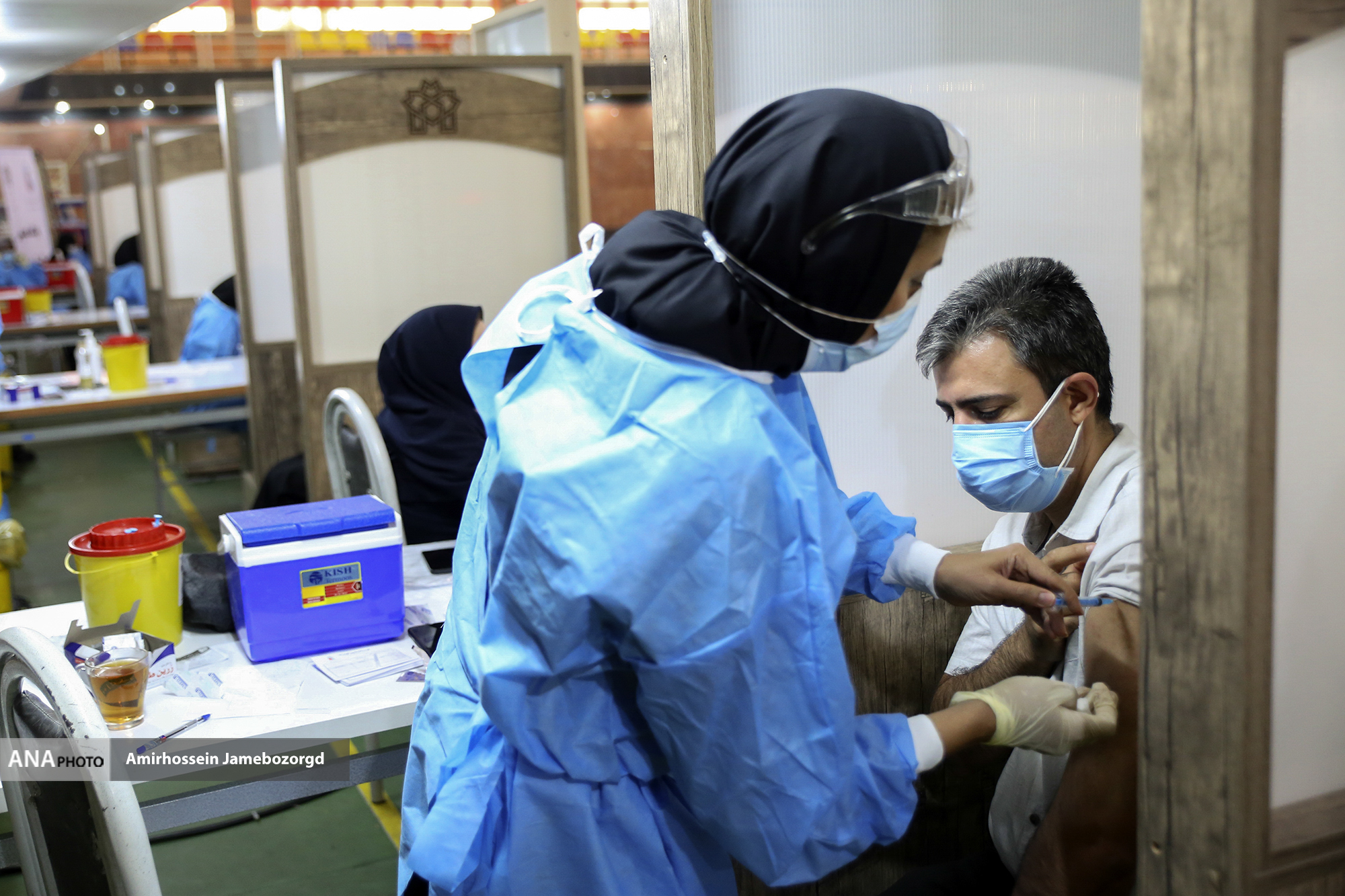 پایگاه تجمیعی واکسیناسیون کرونا در دانشگاه علامه طباطبایی