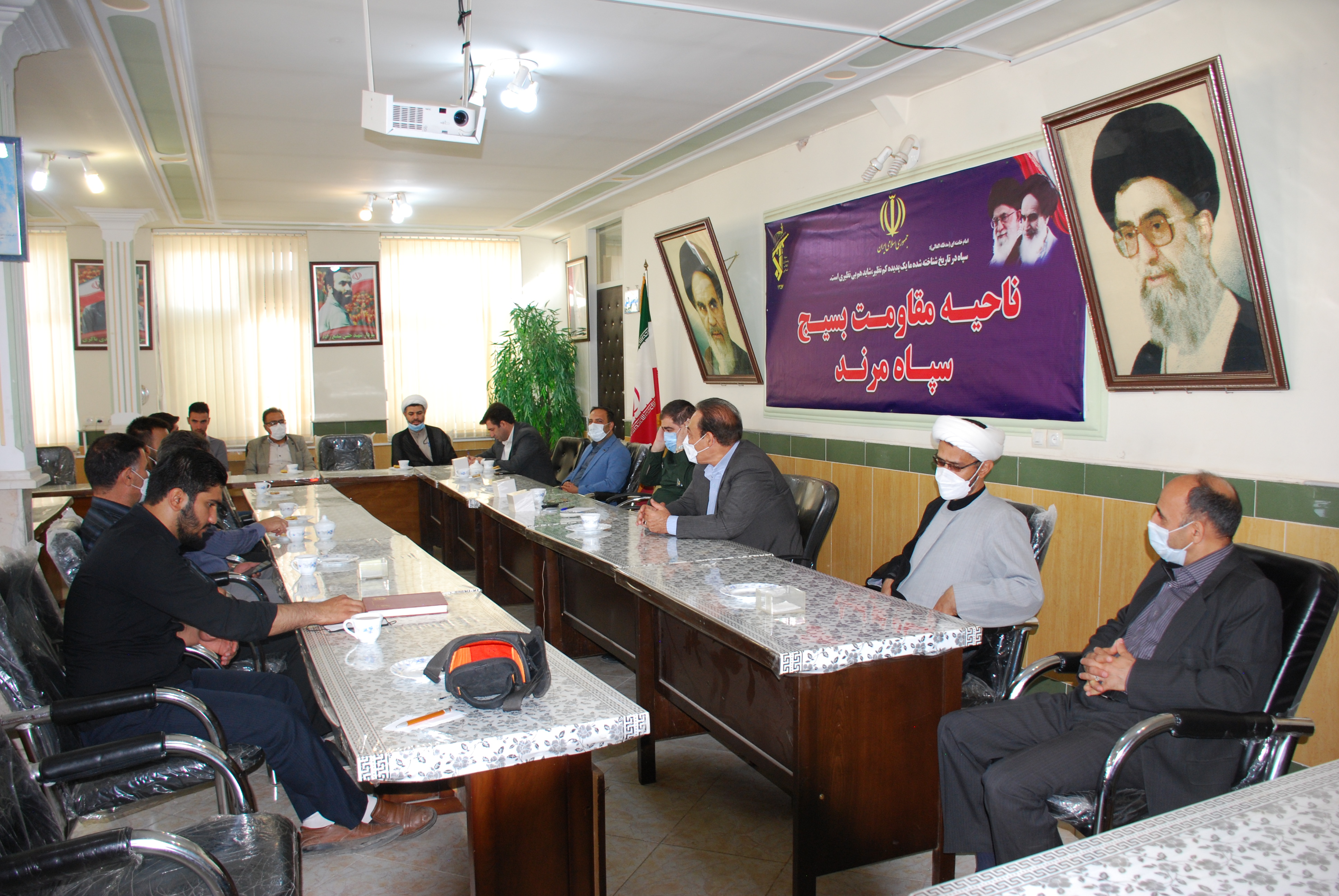 دانشگاهیان دانشگاه آزاد اسلامی ناحیه مرند در دیدار با جانشین فرمانده جدید سپاه این شهرستان