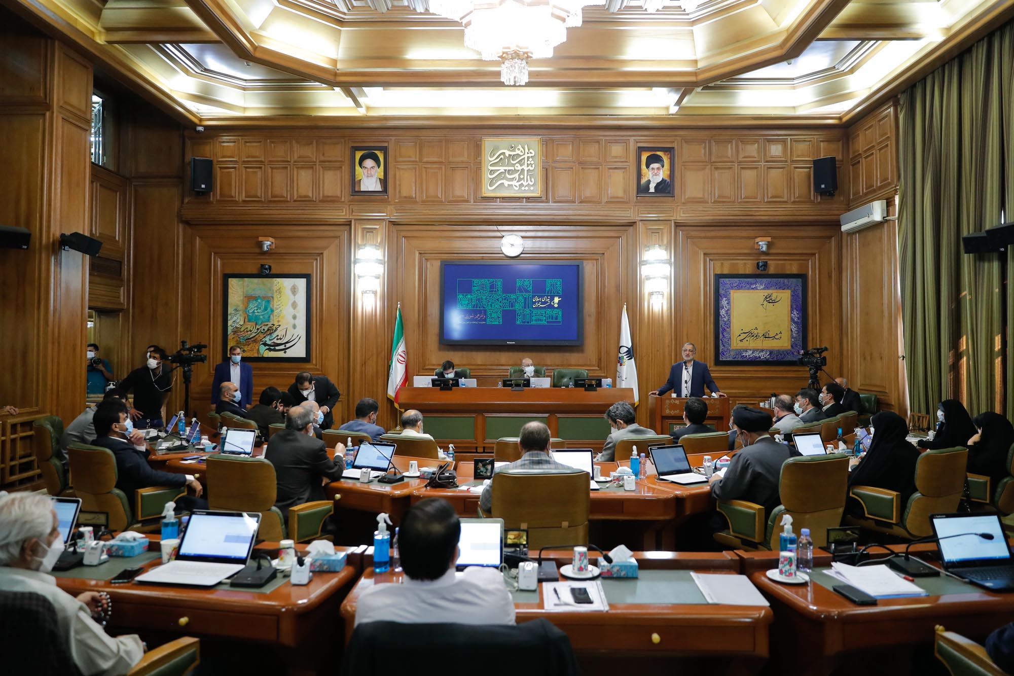 جلسه شورای شهر تهران با حضور زاکانی
