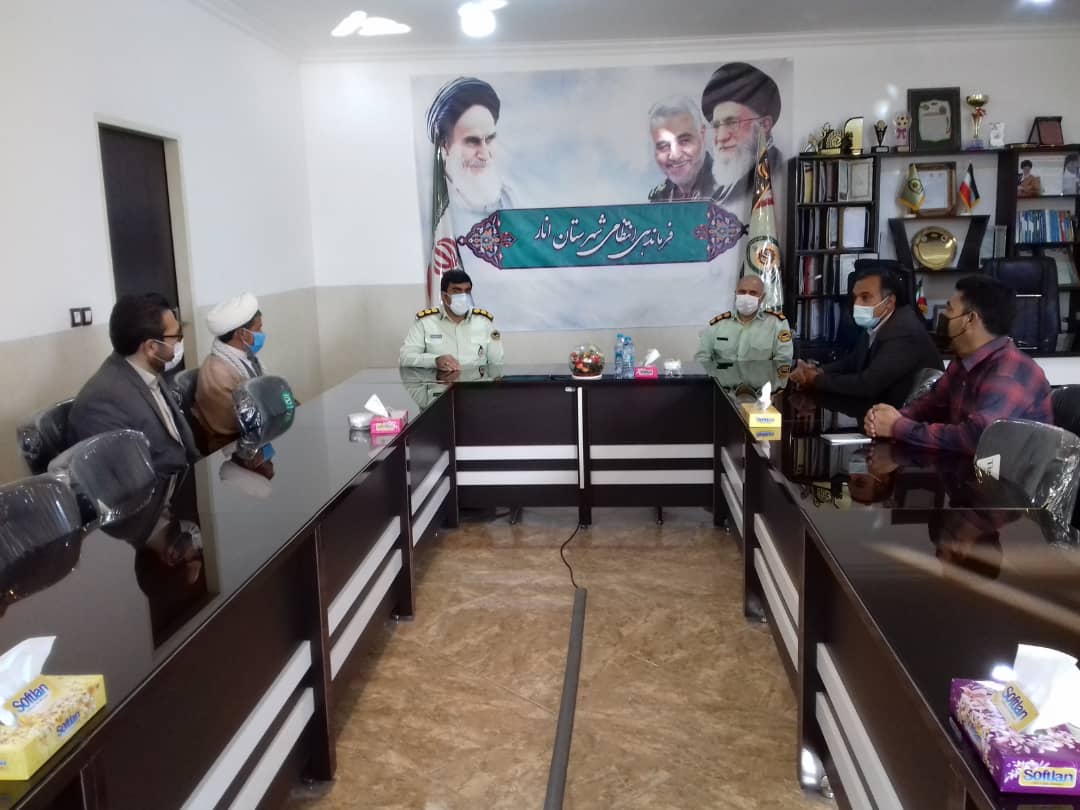 رضا خلیلی‌نژاد فرمانده انتظامی شهرستان انار در دیدار سرپرست جدید دانشگاه آزاد اسلامی واحد انار