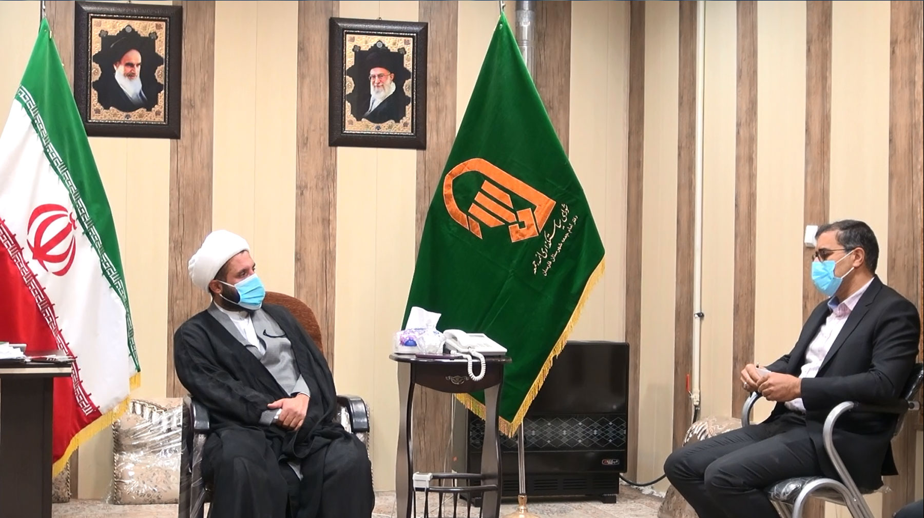 ابراهیم رحیمی رئیس دانشگاه آزاد اسلامی استان چهارمحال و بختیاری در دیدار با امام جمعه فارسان