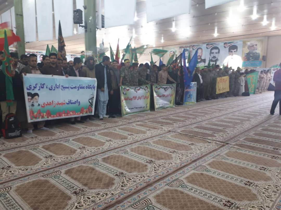 همایش اقتدار بسیجیان بخش خمک شهرستان زهک