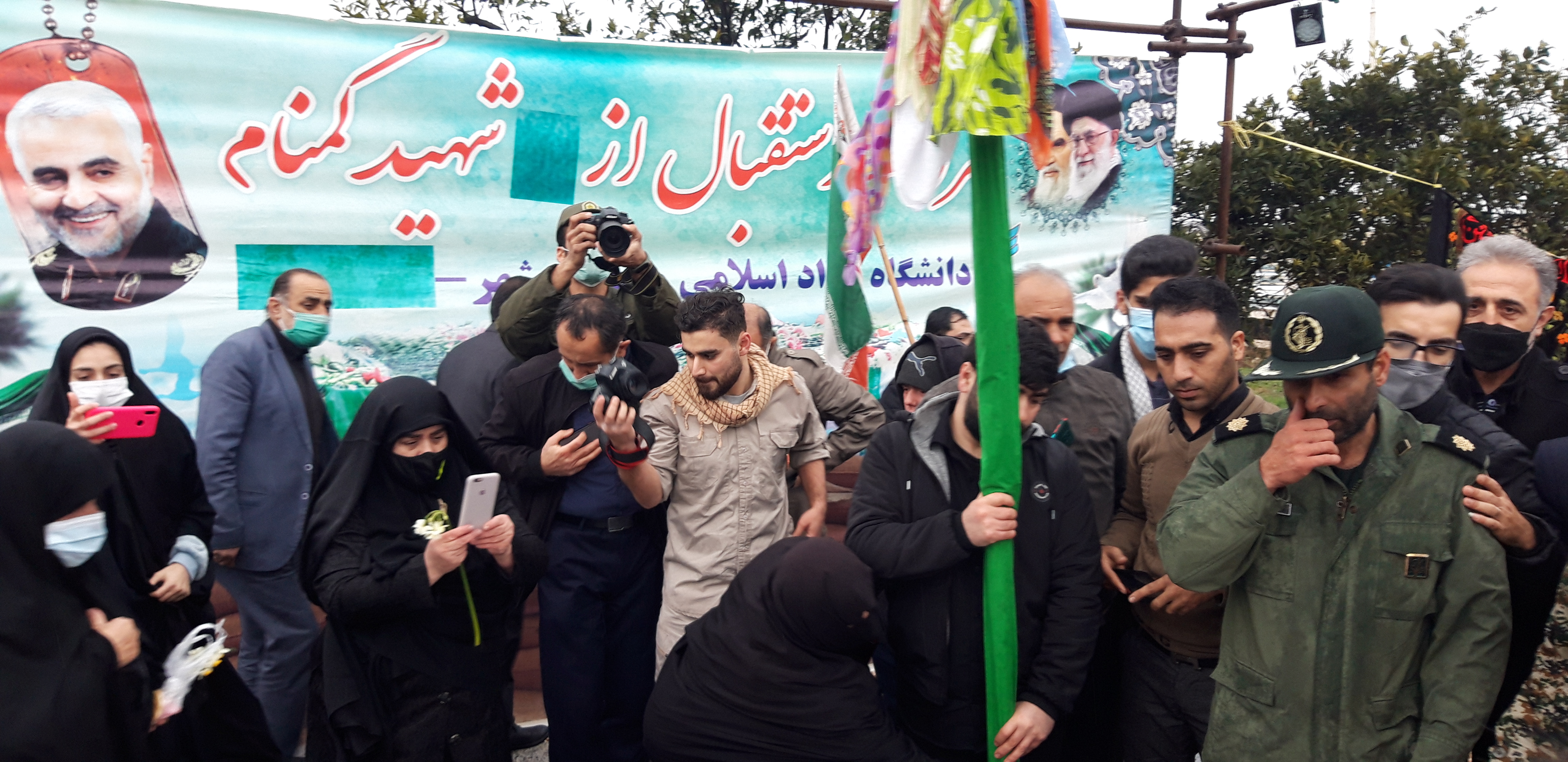 استقبال از شهدای گمام در دانشگاه آزاد اسلامی واحد بهشهر