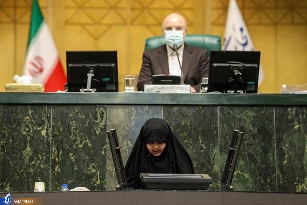 فرزند یکی از شهدای مدافع حرم در صحن مجلس حضور یافت