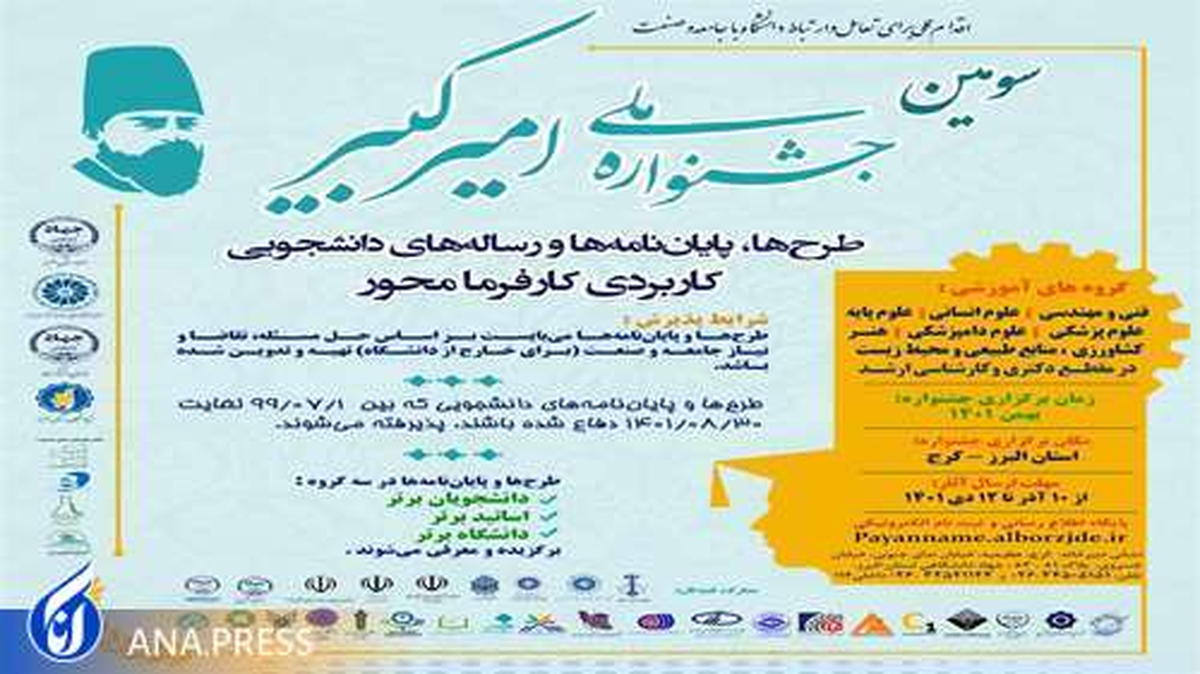 دانشجویان دانشگاه تربیت مدرس در سومین جشنواره ملی امیرکبیر درخشیدند