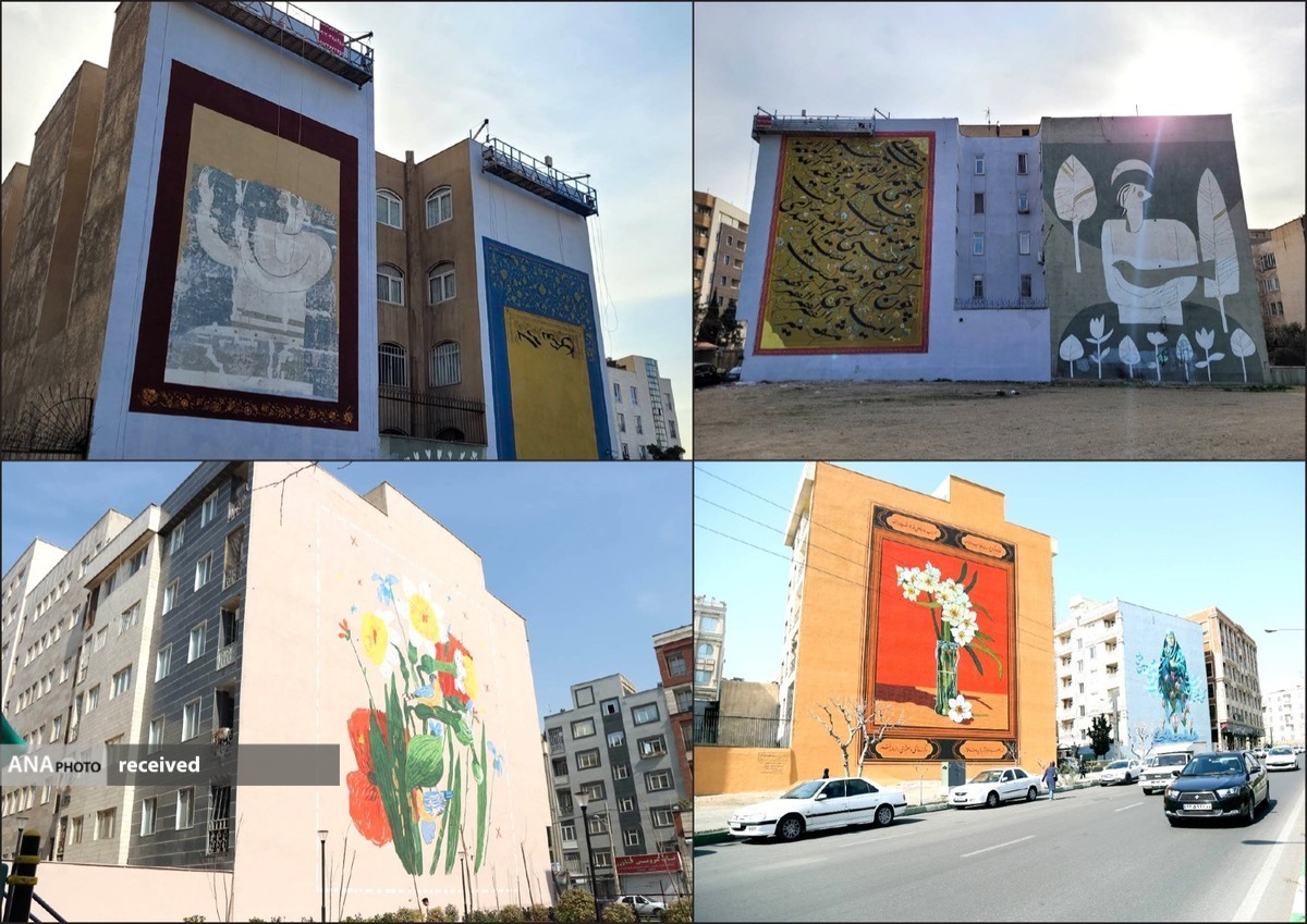 اجرای ۱۰ هزار متر مربع دیوارنگاری در سالانه بهارستان