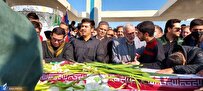 وداع با شهدای دانشجوی بسیجی مدافع امنیت در دانشگاه فردوسی + عکس