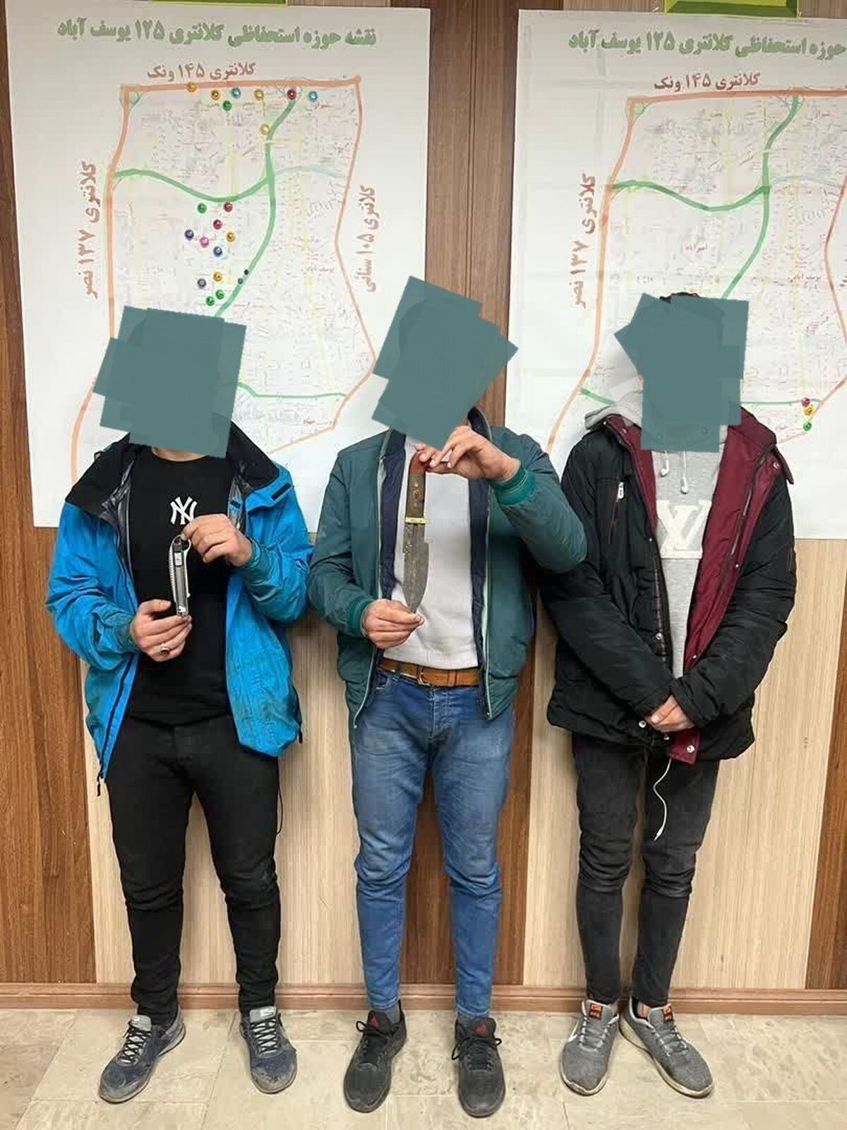 دستگیری ۳ قاپزن توسط عوامل تیم عملیات کلانتری ۱۲۵ یوسفآباد