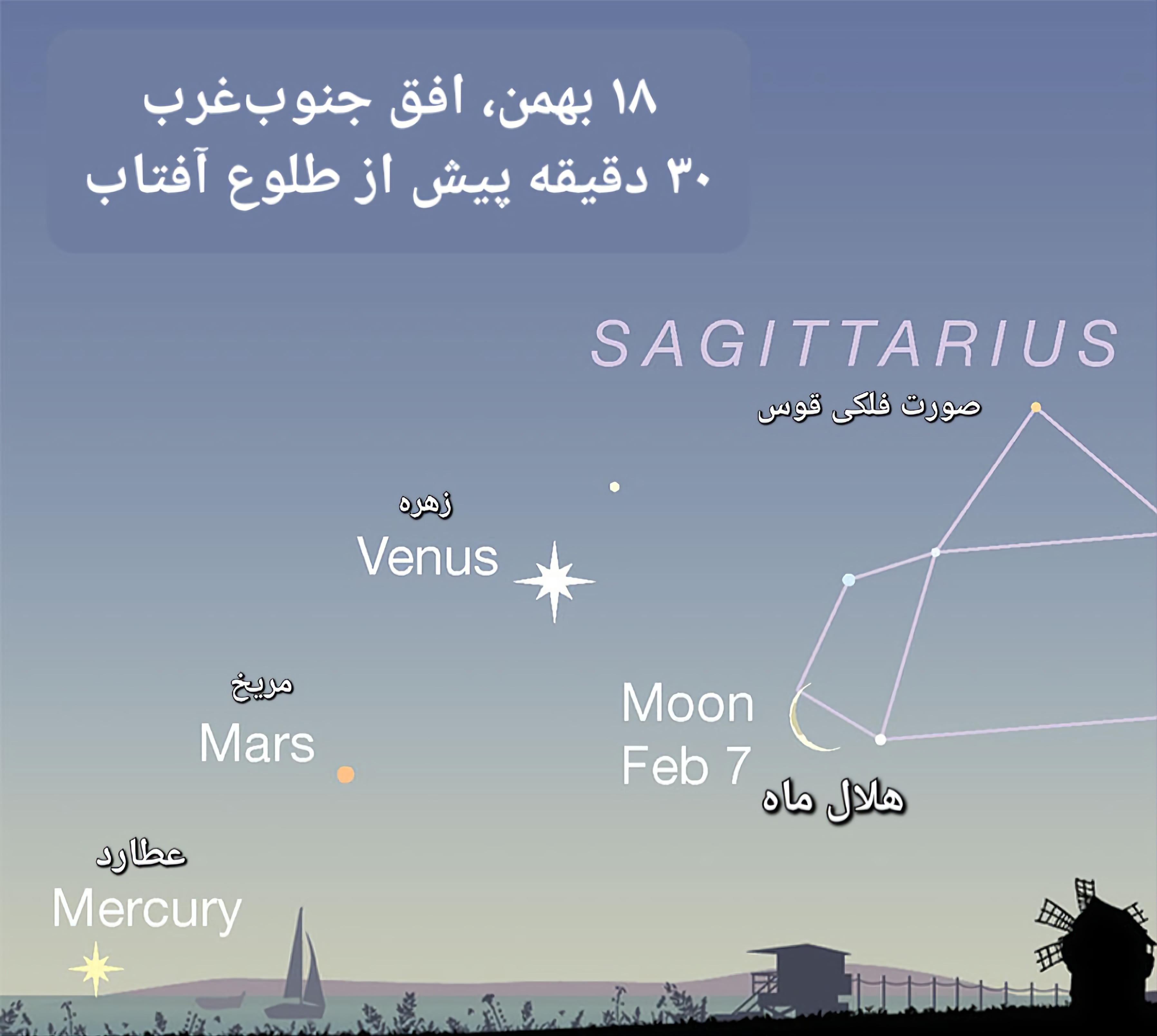 ماه و زهره را در مجاورت هم ببینید! ماه و زهره را در مجاورت هم ببینید!