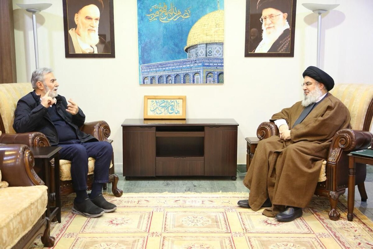 دیدار زیاد النخاله با سیدحسن نصرالله
