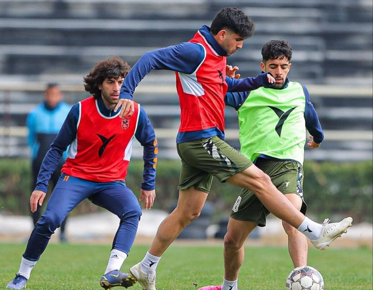 حضور گزینه خط هافبک پرسپولیس در تمرین مس رفسنجان+عکس