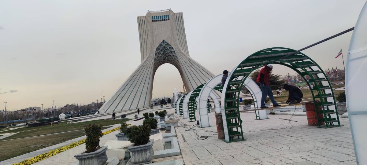 میدان آزادی برای حضور گردشگران نوروزی ۱۴۰۳ آماده میشود+ تصویر