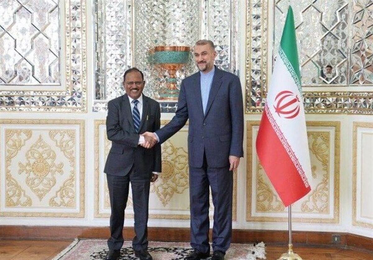 دیدار و گفتگوی مشاور امنیت ملی هند با امیرعبداللهیان
