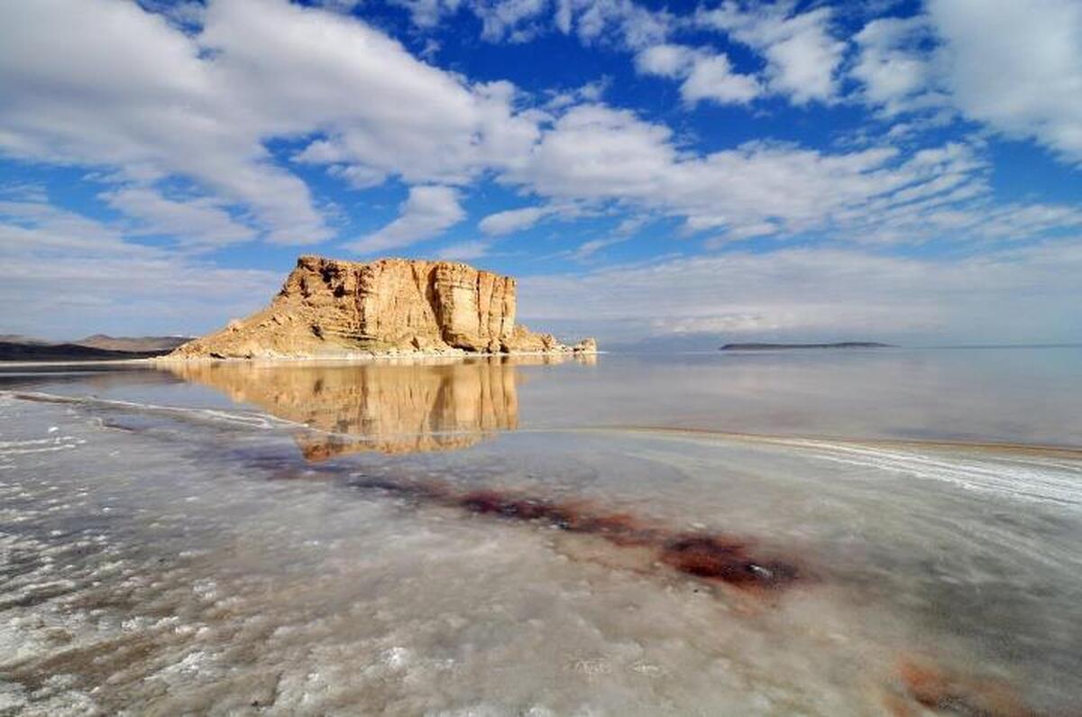 روند رو به بهبود آبگیری دریاچه ارومیه در تصاویر ماهوارهای