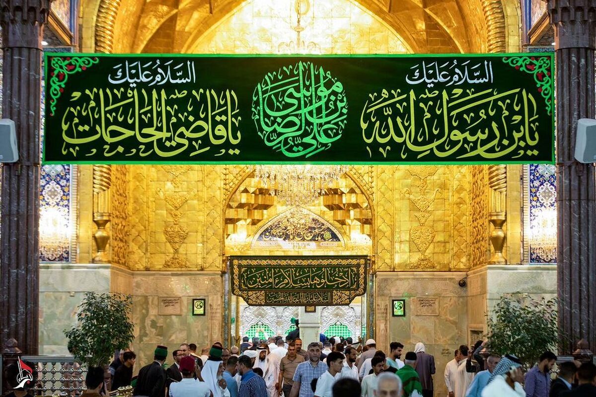 کربلا همزمان با میلاد امام رضا (ع) تزئین و غرق نور شد + عکس و فیلم