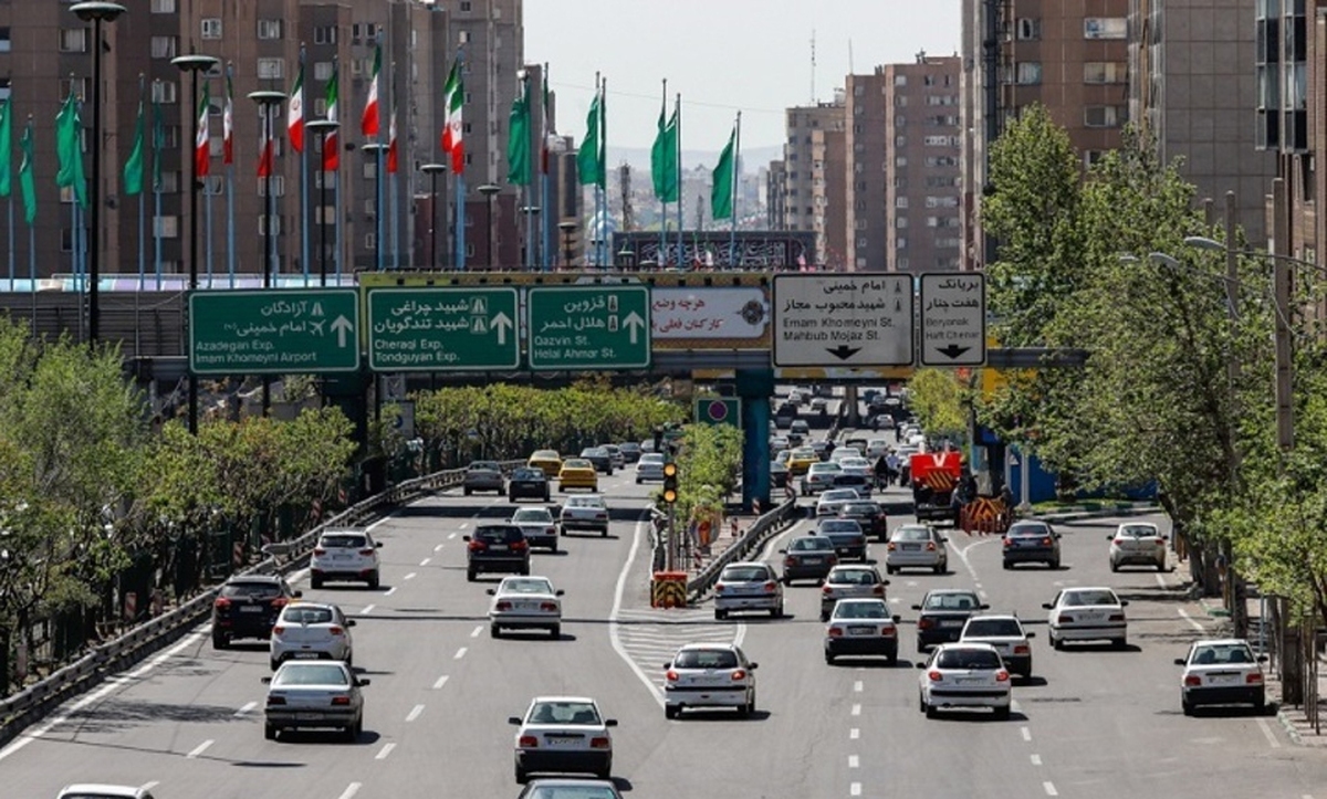 خطکشی مسیر بزرگراههای شهید چراغی و نواب