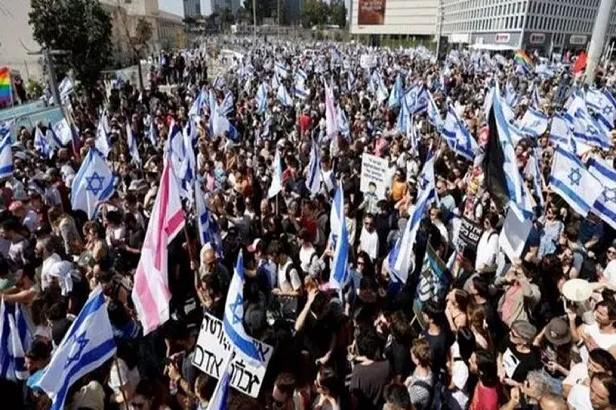مخالفان و طرفداران نتانیاهو مقابل هم صفآرایی کردند