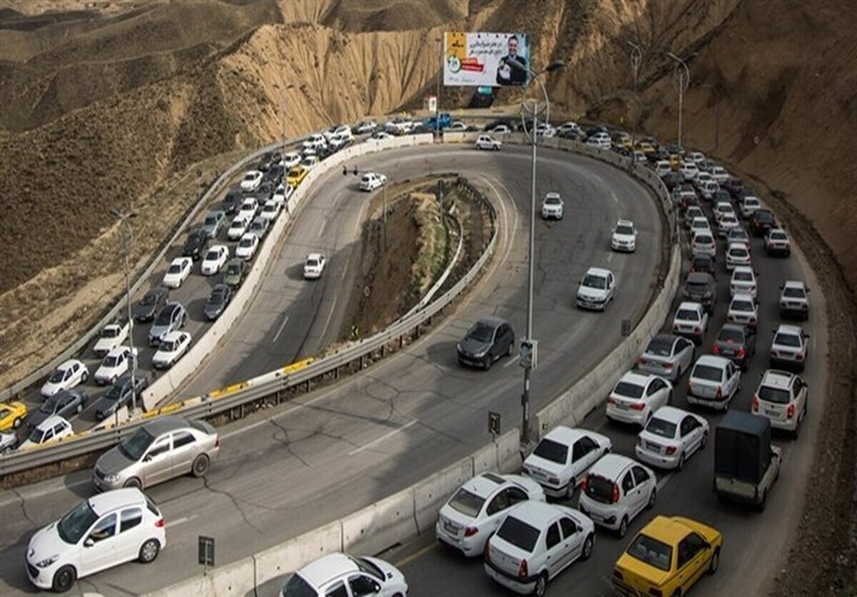 ترافیک سنگین محور چالوس مسیر جنوب به شمال
