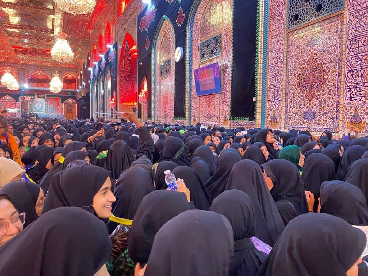 حضور انبوه عاشقان امام حسین(ع) در کربلا + فیلم
