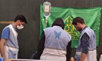 ارائه خدمات درمانی موکب دانشگاه آزاد علوم پزشکی قم در مسیر نجف به کربلا