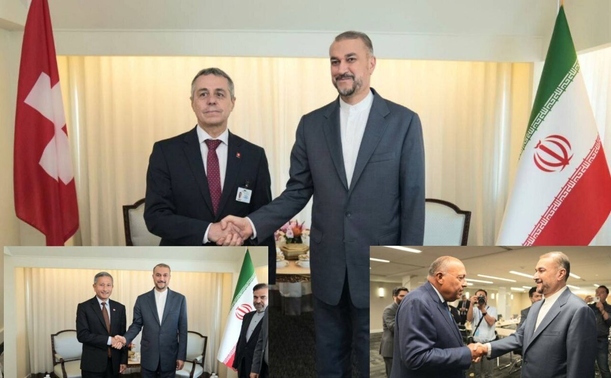 دیدار امیرعبداللهیان با همتایان عربستانی، سنگاپوری، قطری و سوئیسی
