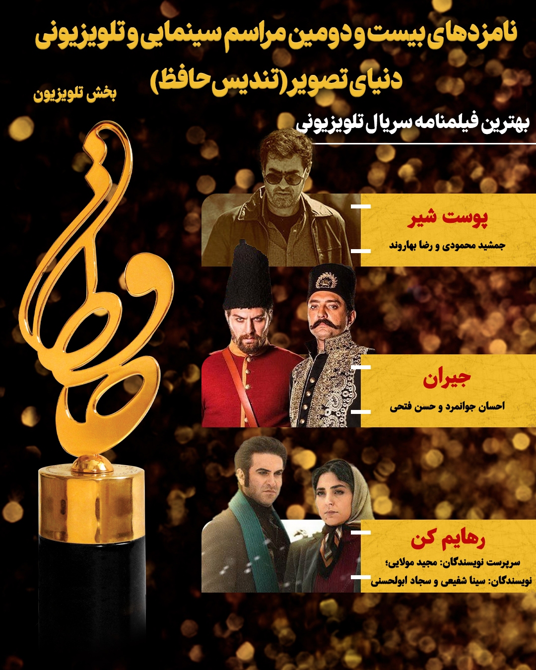 اعلام نامزد‌های بخش تلویزیون جشن حافظ