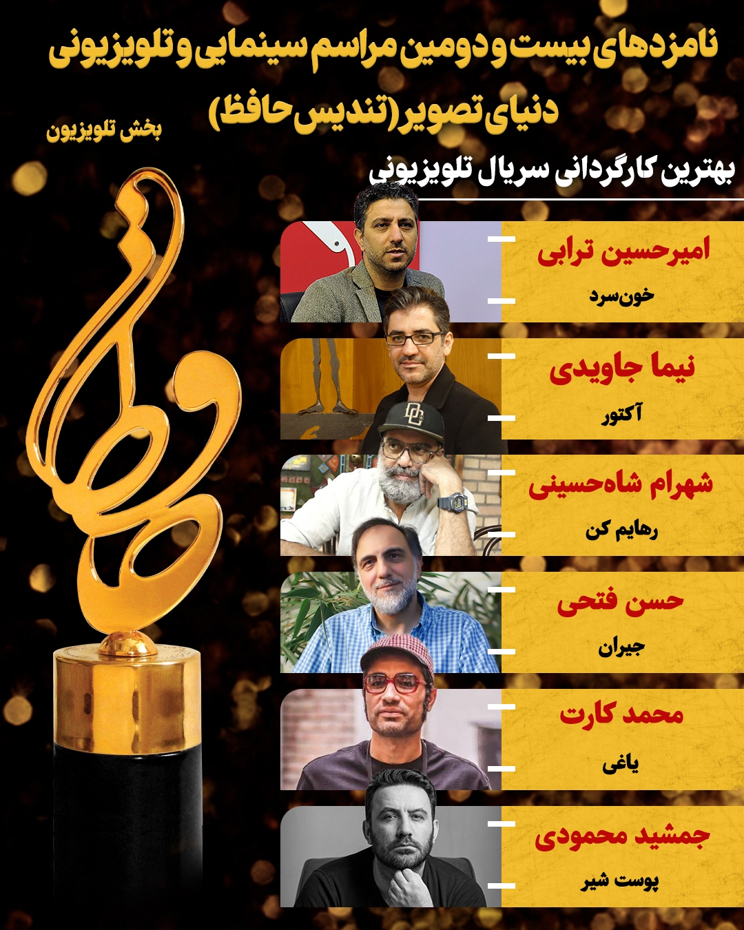 اعلام نامزد‌های بخش تلویزیون جشن حافظ