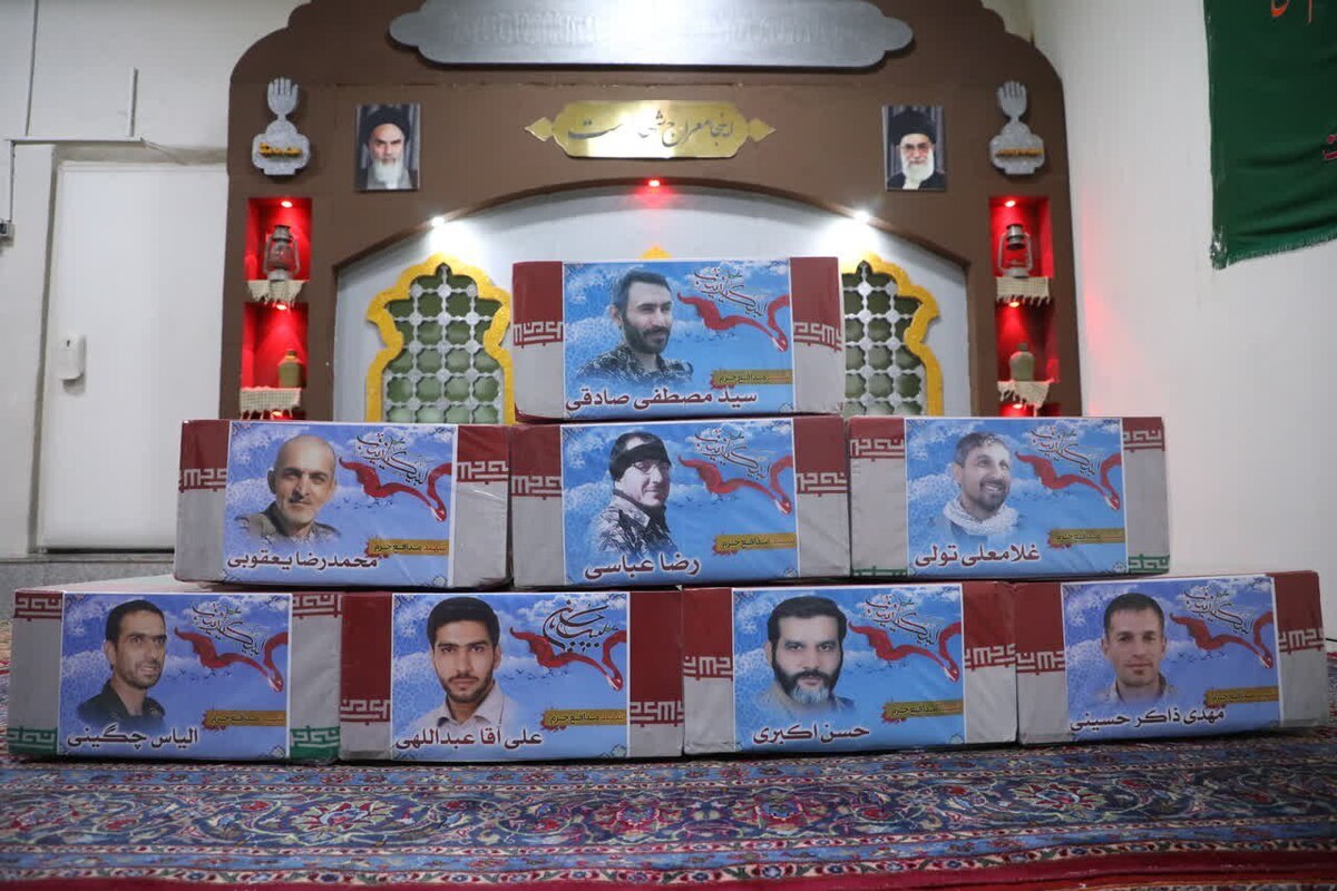 ۸ شهید تازه تفحص شده مدافع حرم راهی مشهد شدند