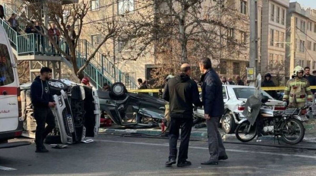 ۶ مصدوم در تصادف زنجیرهای اتوبان ستاری
