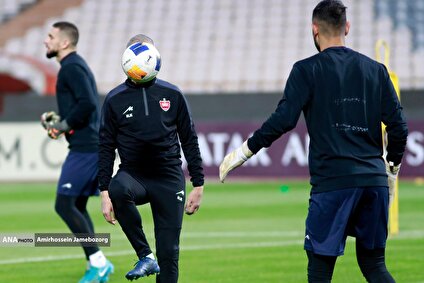 تمرین تیم پرسپولیس پیش از بازی با النصر