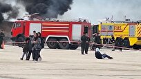 از بازسازی صحنه سانحه هوایی تا امدادرسانی نمادین؛ هنرنمایی دانشجویان دانشگاه آزاد در مانور اضطراری