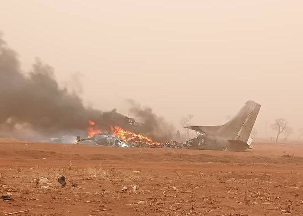 سقوط مرگبار هواپیما در سودان+فیلم