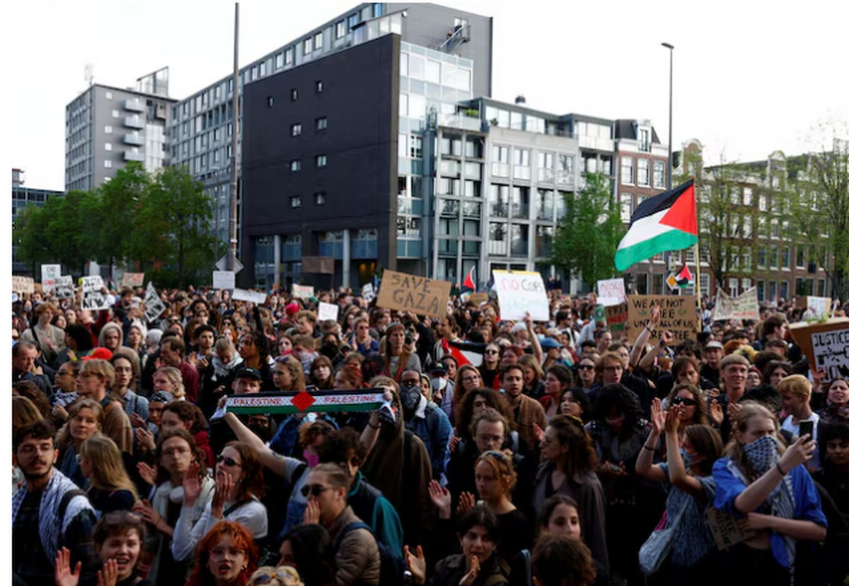 بخشی از دانشگاه آمستردام به تصرف دانشجویان حامی فلسطین درآمد