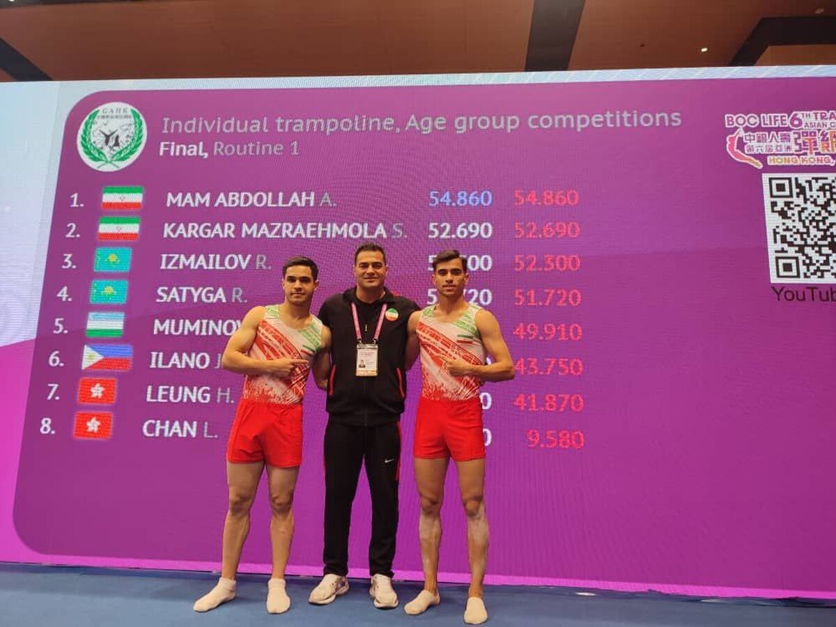 کسب اولین مدالهای تاریخ ترامپولین ایران در آسیا