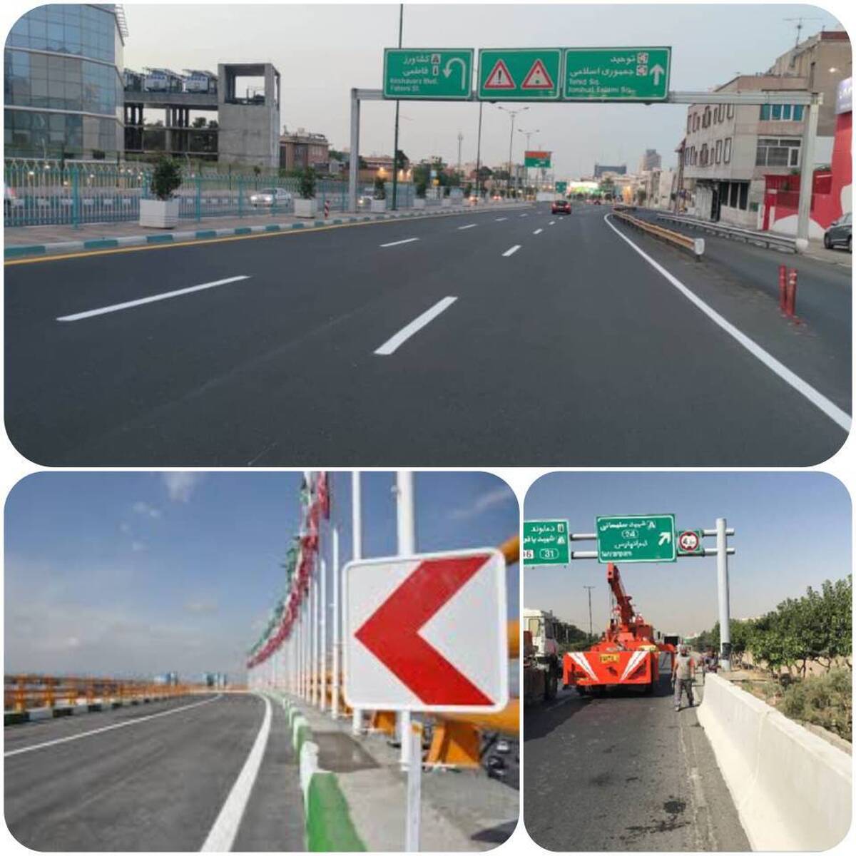 آغاز عملیات آشکارسازی حفاظهای طولی بتنی در بزرگراههای تهران