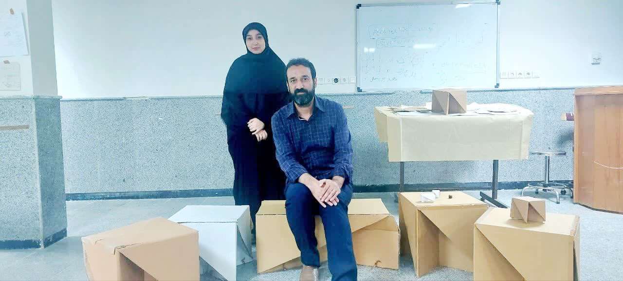 هنر اوریگامی به کمک کاغذ آمد؛ تولید صندلی مقوایی با تحمل بار ۷۵۰ کیلوگرم