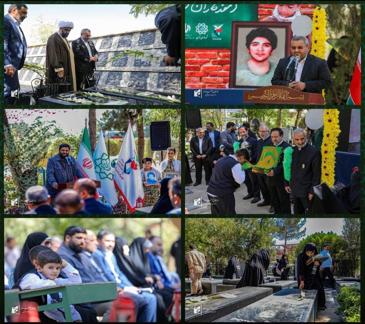 نواخته شدن چهاردهمین زنگ دانشآموز شهید در گلزار شهدا بهشت زهرا (س)