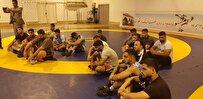 حضور رئیس مرکز ورزش و تربیتبدنی دانشگاه آزاد در تمرین تیم کشتی آزاد واحد بابل