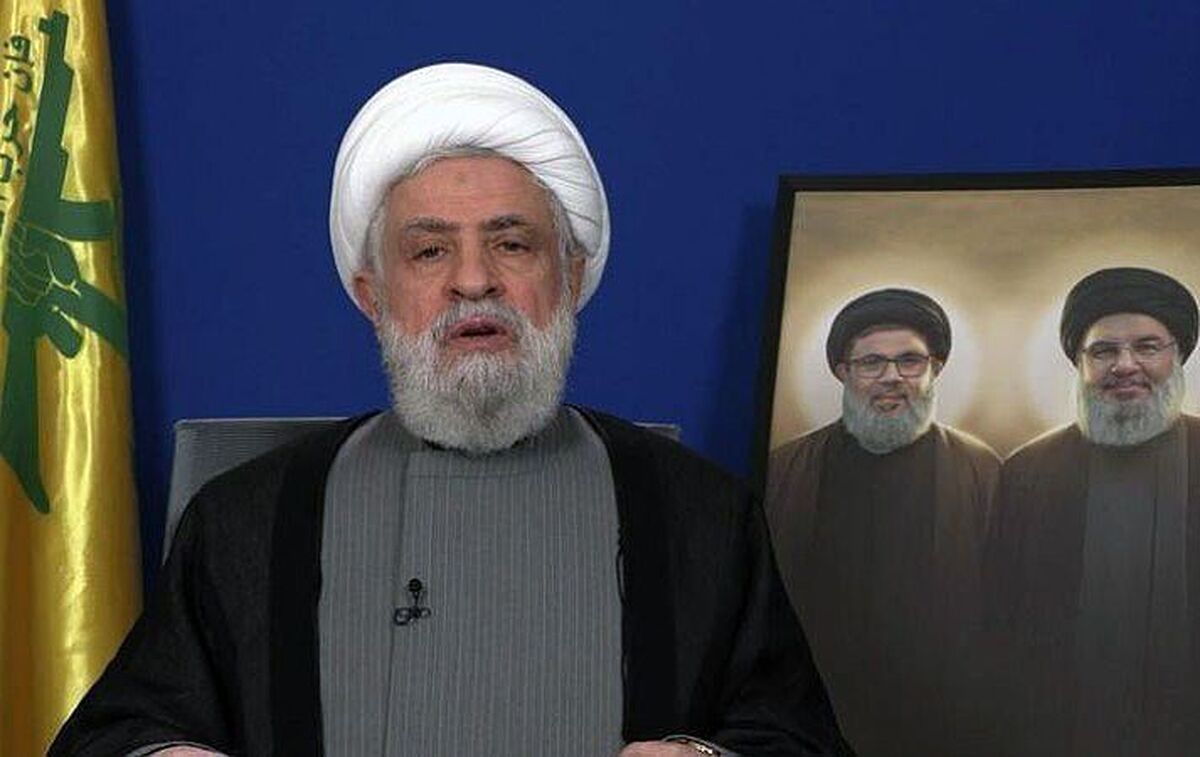 دبیرکل حزب‌الله لبنان سخنرانی می‌کند