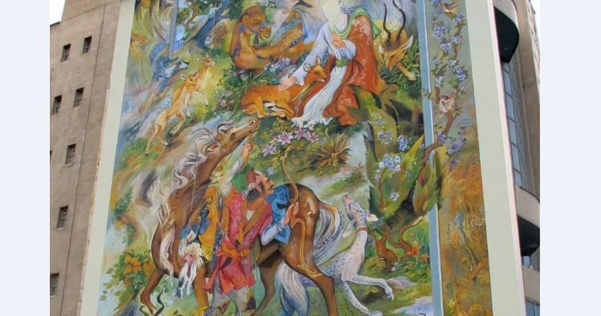 بازسازی دیوارنگاری شهدای دیپلمات خیابان کریم‌خان زند با طرحی نو و ماندگار