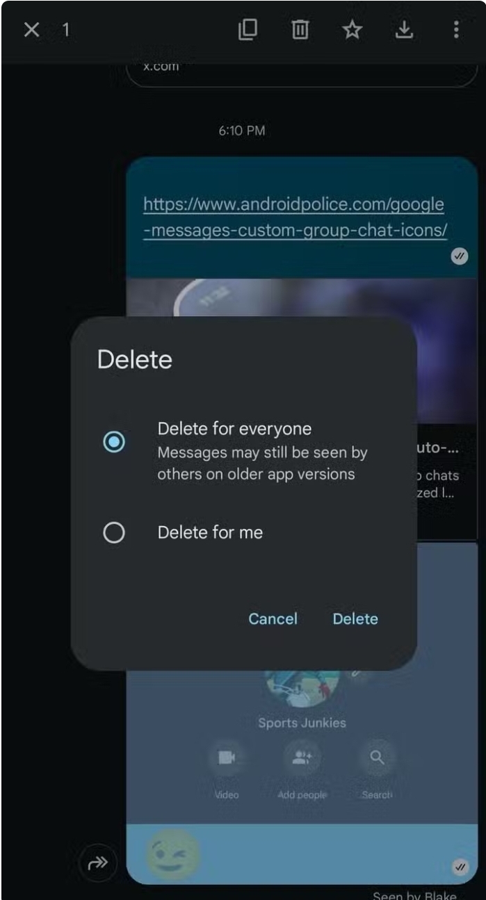 گوگل مسیجز امکان حذف پیامهای ارسالی را اضافه میکند گوگل مسیجز امکان حذف پیامهای ارسالی را اضافه میکند