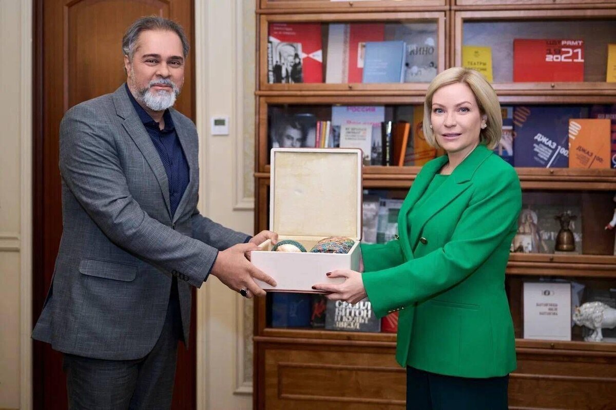 دیدار رئیس سازمان سینمایی با وزیر فرهنگ روسیه